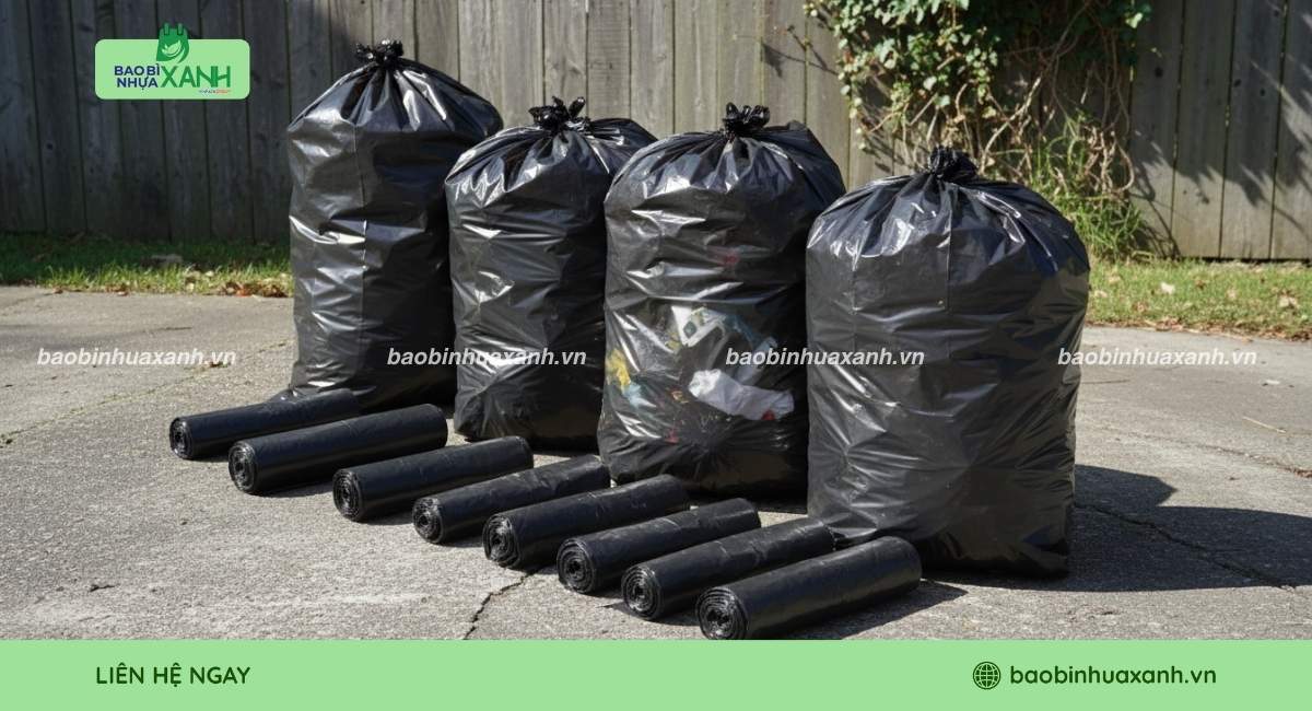Túi nilon đựng rác đen kích thước lớn
