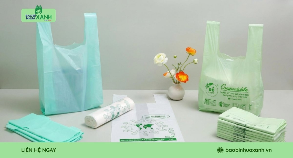 Túi xốp 2 quai tự hủy sinh học tiện lợi