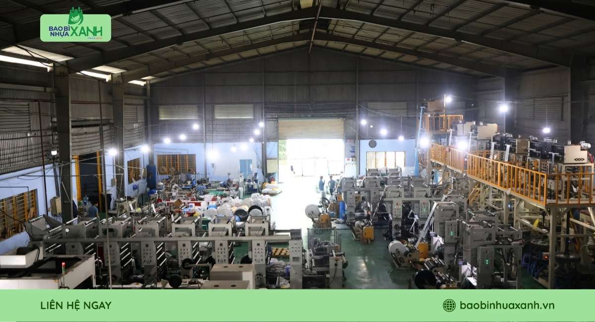 Xưởng Bao Bì Nhựa Xanh chuyên sản xuất túi tự hủy sinh học thân thiện môi trường