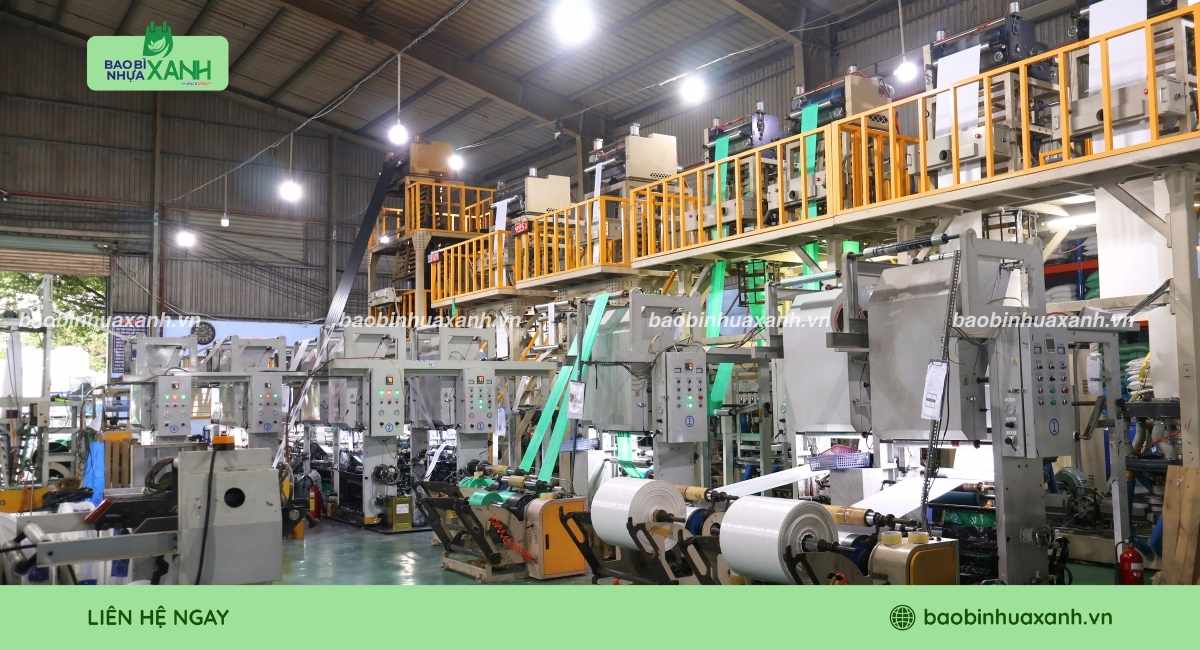 Xưởng Bao Bì Nhựa Xanh sản xuất bao bì nhựa PE uy tín