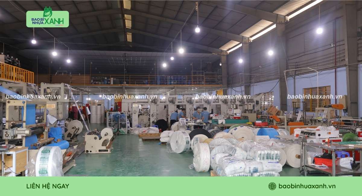 Xưởng Bao Bì Nhựa Xanh sở hữu quy trình sản xuất túi nilon đạt chuẩn