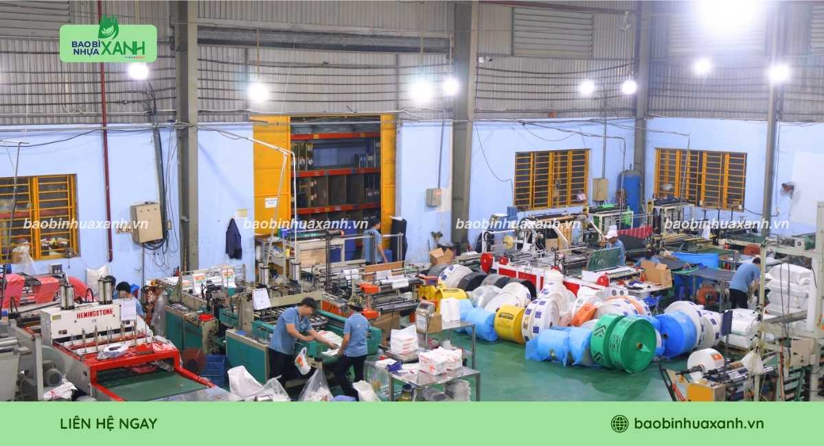 Xưởng Bao Bì Nhựa Xanh chuyên sản xuất các loại túi dán miệng giá tốt