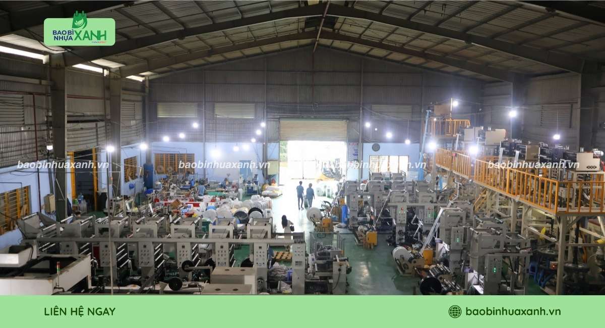 Xưởng Bao Bì Nhựa Xanh chuyên sản xuất túi HD dán miệng