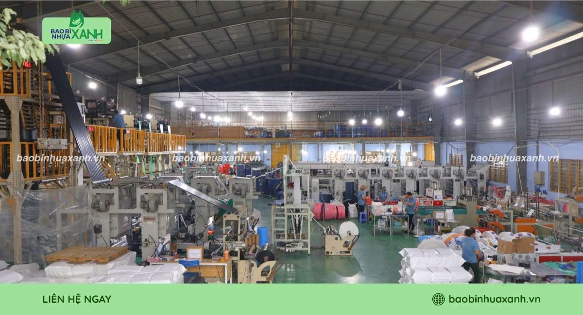 Xưởng Bao Bì Nhựa Xanh chuyên cung cấp túi PE dán miệng với giá ưu đãi