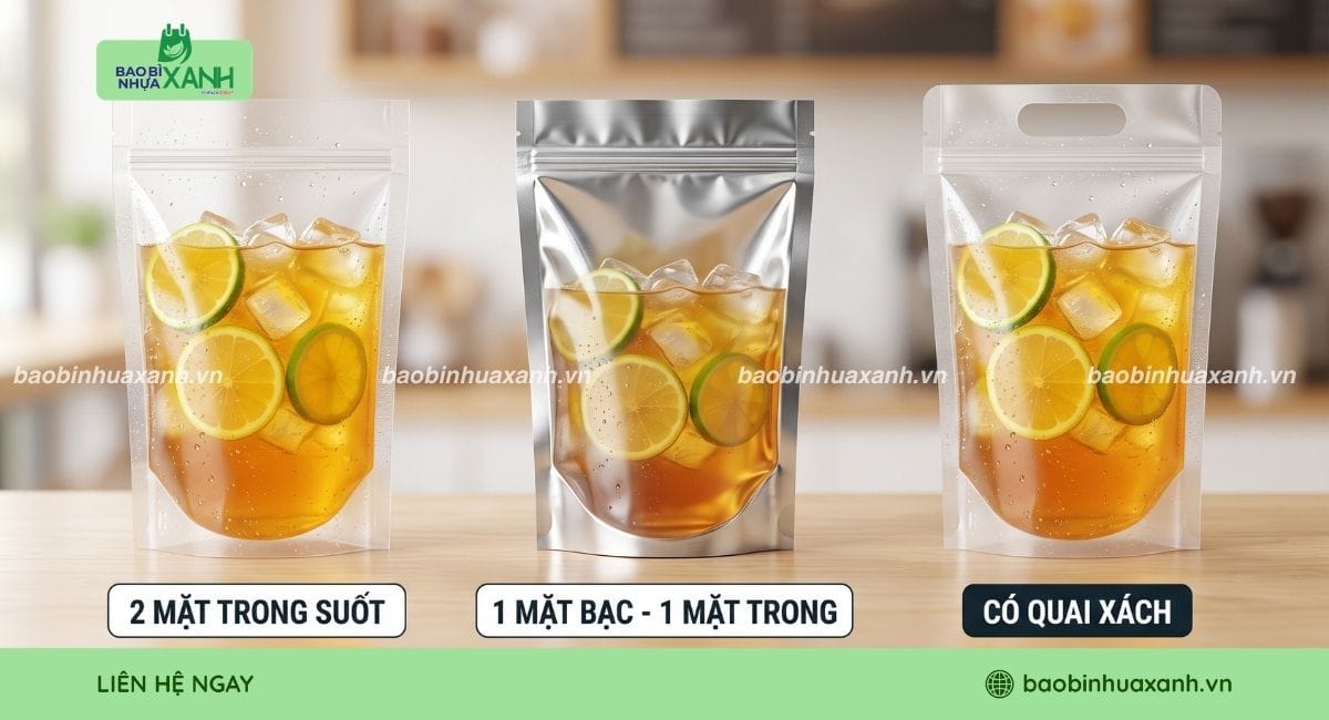 3 mẫu túi zip đựng trà chanh phổ biến