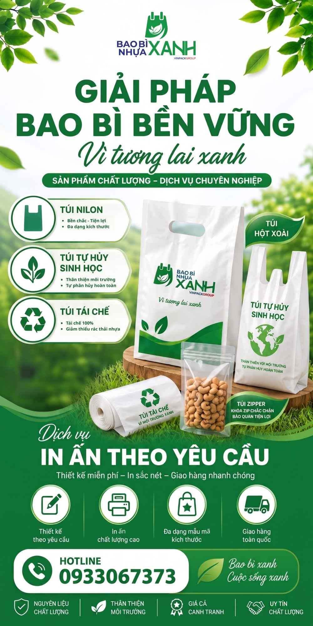 Giải pháp bao bì bền vững - Bao Bì Nhựa Xanh