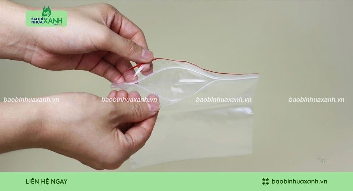 Mở miệng túi zip nhẹ nhàn