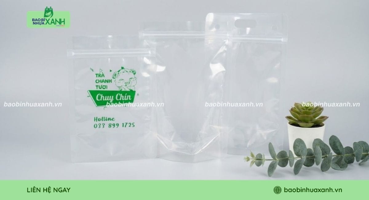 Túi zip đáy đứng phù hợp để trưng bày trên kệ hàng