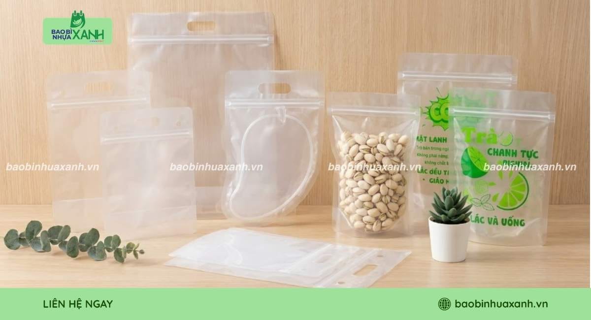 Túi zipper quai sách nhiều size
