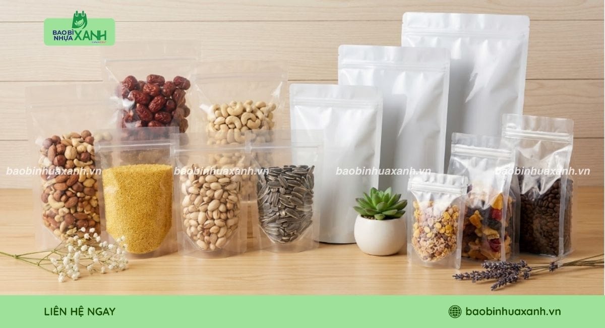 Túi zipper đáy đứng nhiều loại