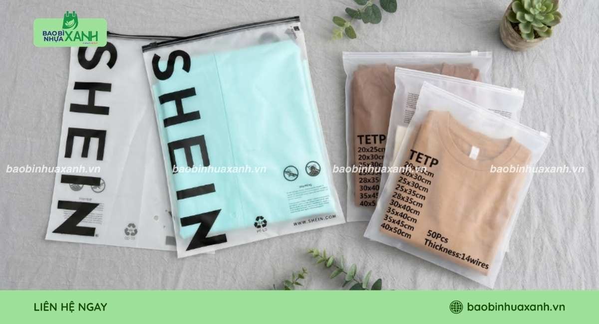Túi zipper đựng quần áo có khóa kéo tiện lợi, chắc chắn