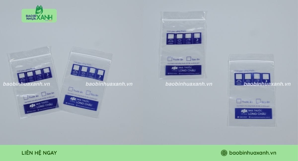 Túi zipper đựng thuốc có chia ô
