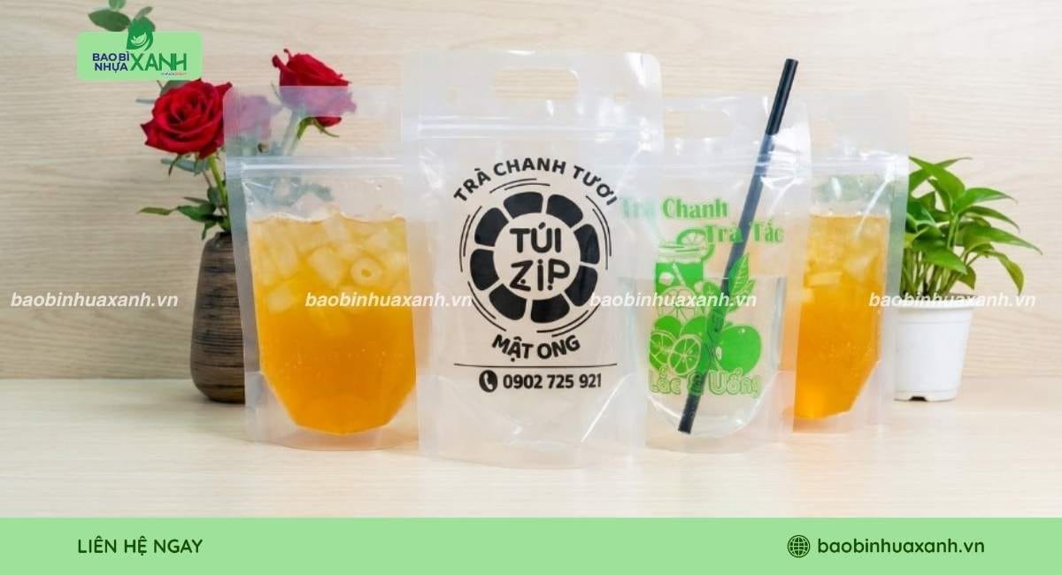 Túi zipper đựng trà chanh kín miệng, tiện dụng