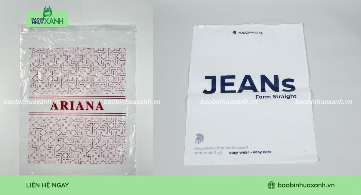 Túi zipper khóa kéo có con trược