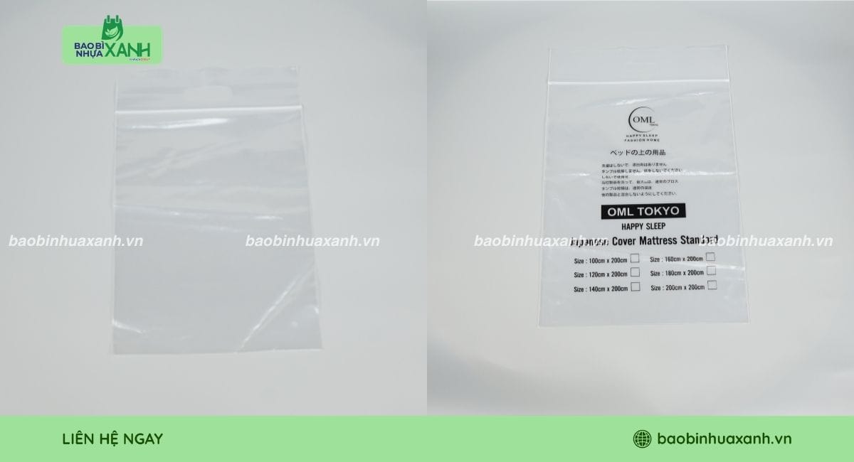 Túi zipper có quai xách PE