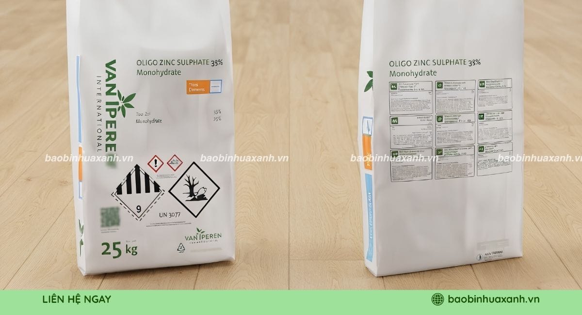 Bao đựng phân bón có in thông tin sản phẩm