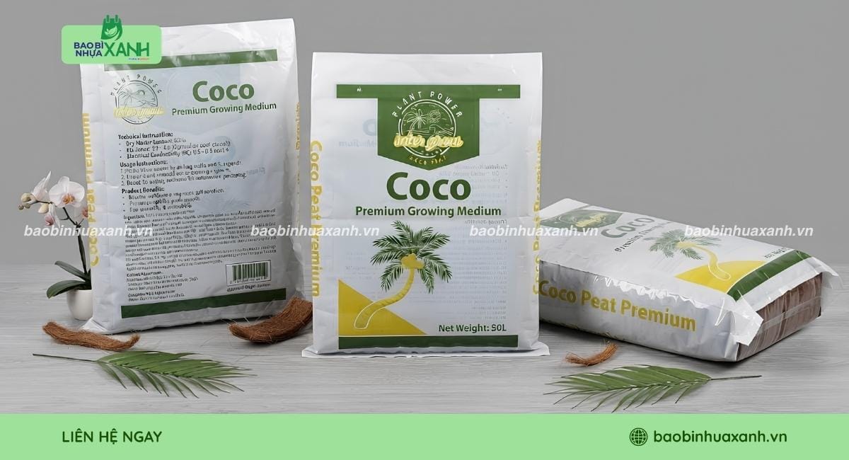 Bao đựng xơ dừa đóng gói tiện lợi