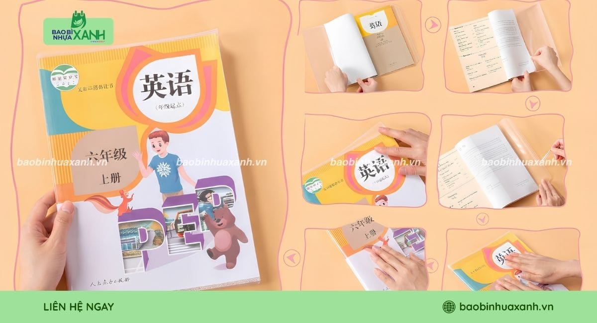 Cách sử dụng bìa bao tập vở khi đóng gói
