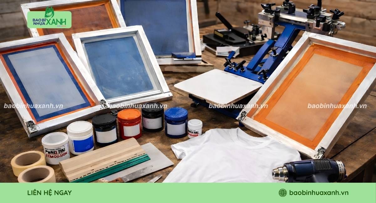 In Lụa Là Gì? Kỹ Thuật, Quy Trình In Lụa Gia Công Tại Xưởng 5 Dụng cụ cần thiết khi in lụa