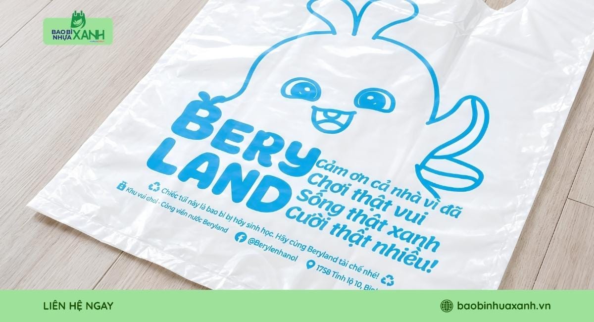 Hình ảnh thương hiệu Bery Land trên túi