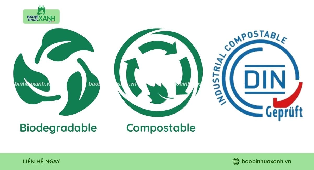 So sánh Din Certco, Biodegradable và Compostable
