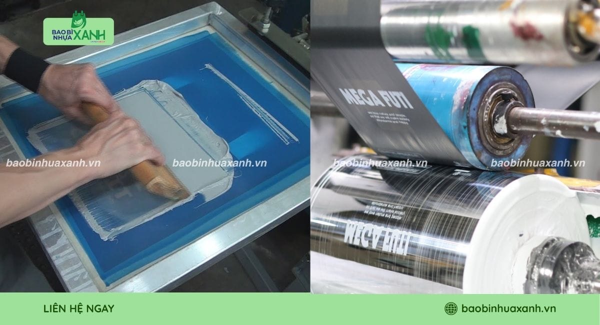 So sánh in lụa và in ống đồng trong in ấn bao bì