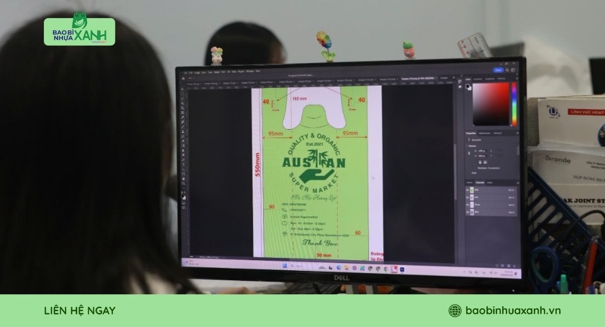 Thiết kế mẫu túi 2 quai Ausian Large