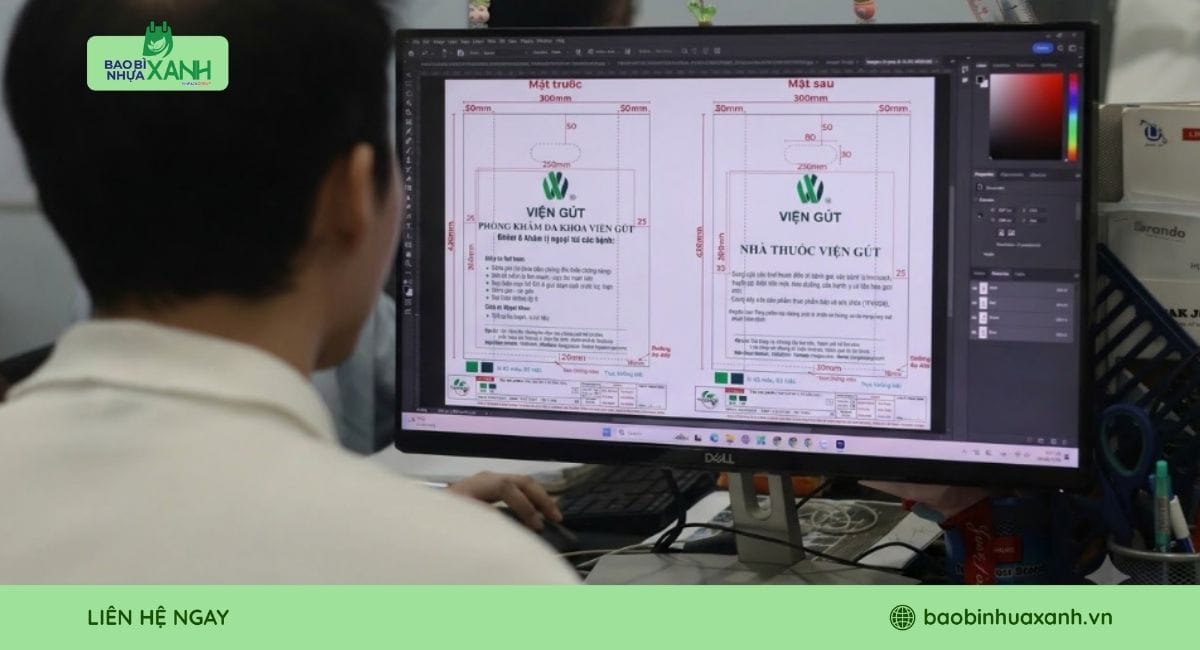 Thiết kế mẫu túi hột xoài PE sữa tự hủy