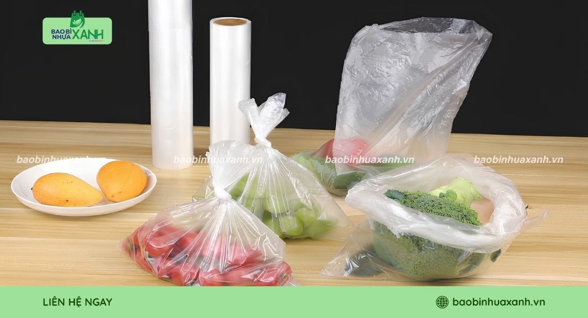 Túi cuộn đựng thực phẩm dùng đóng gói rau củ