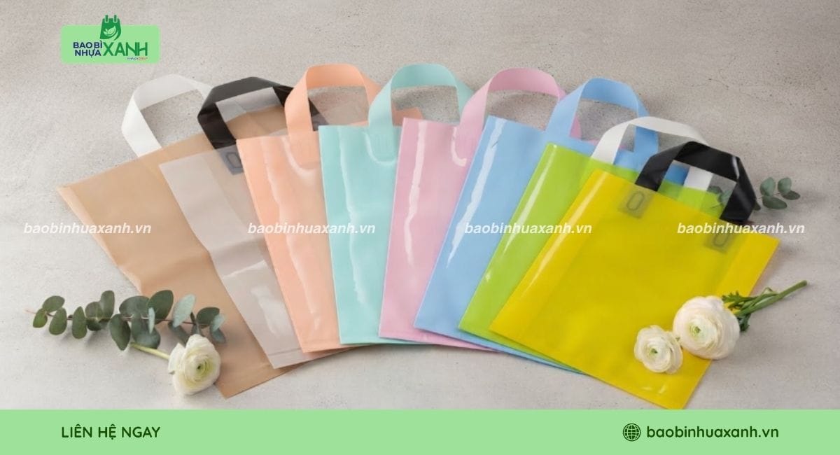 Túi ép quai PE dùng cho shop thời trang