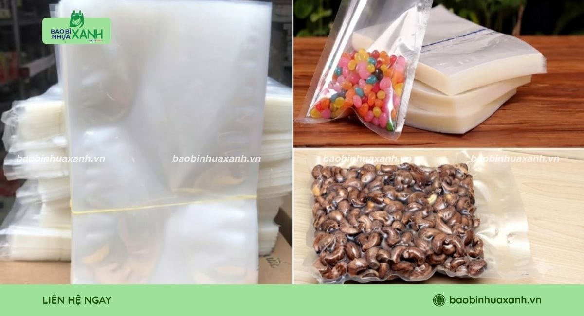 Túi hút chân không thực phẩm 2 mặt trong suốt