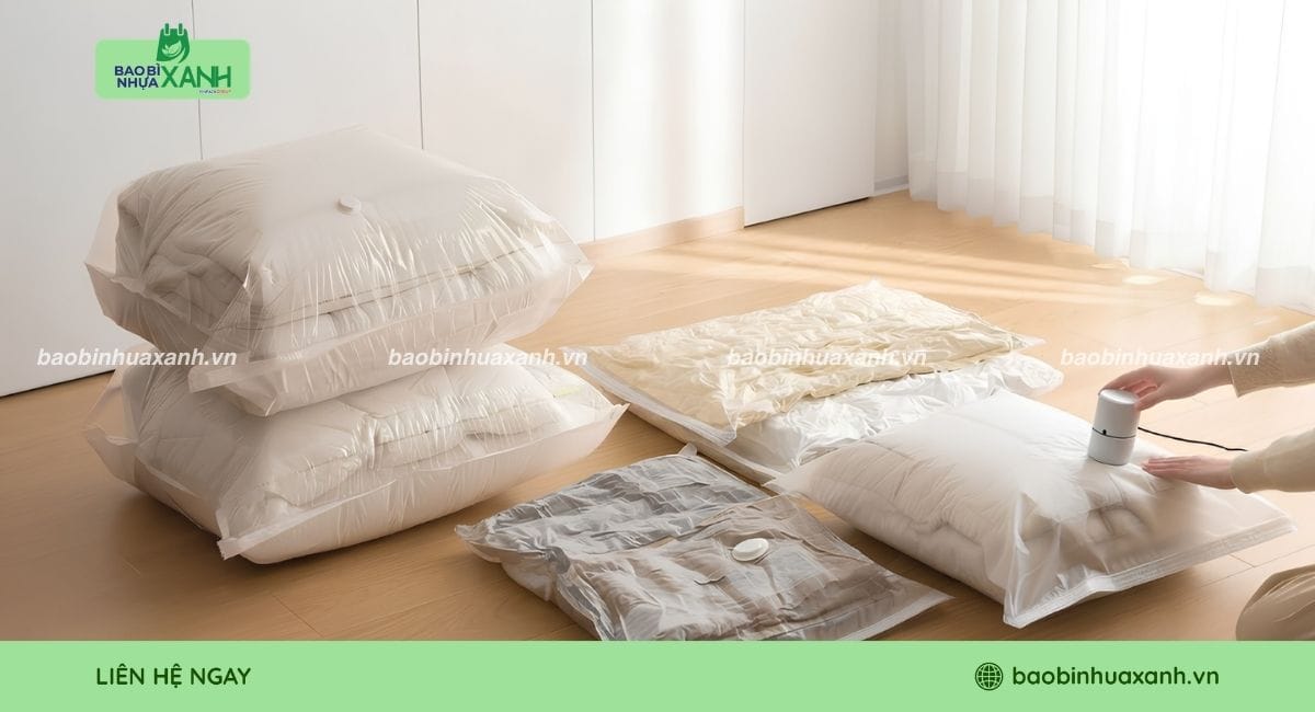 Túi hút chân không đựng quần áo giúp tiết kiệm không gian