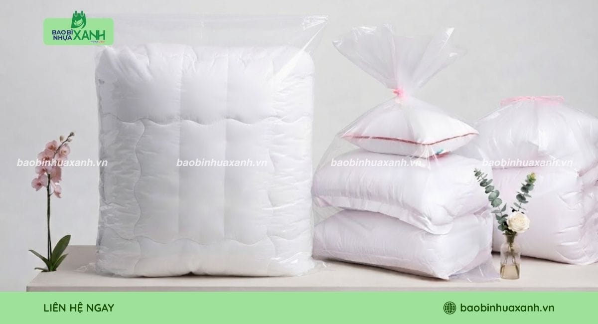 Túi nilon đựng chăn hạn chế rách khi đóng gói