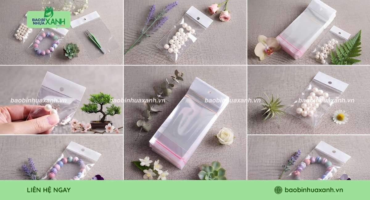 Túi OPP màng ngọc đóng gói phụ kiện tiện lợi