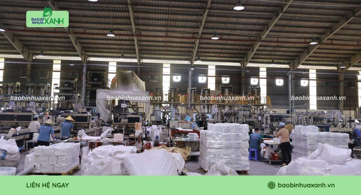 Xưởng Bao Bì Nhựa Xanh chuyên sản xuất túi cuộn đựng thực phẩm