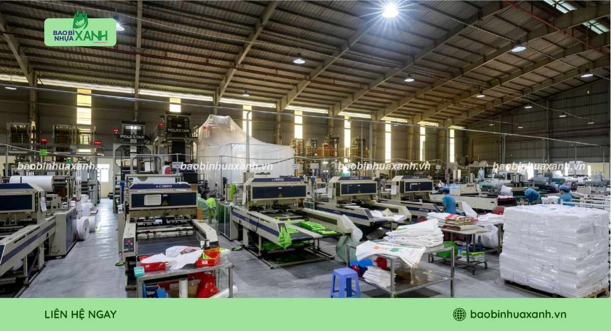 Xưởng Bao Bì Nhựa Xanh chuyên sản xuất túi đựng keo chà ron