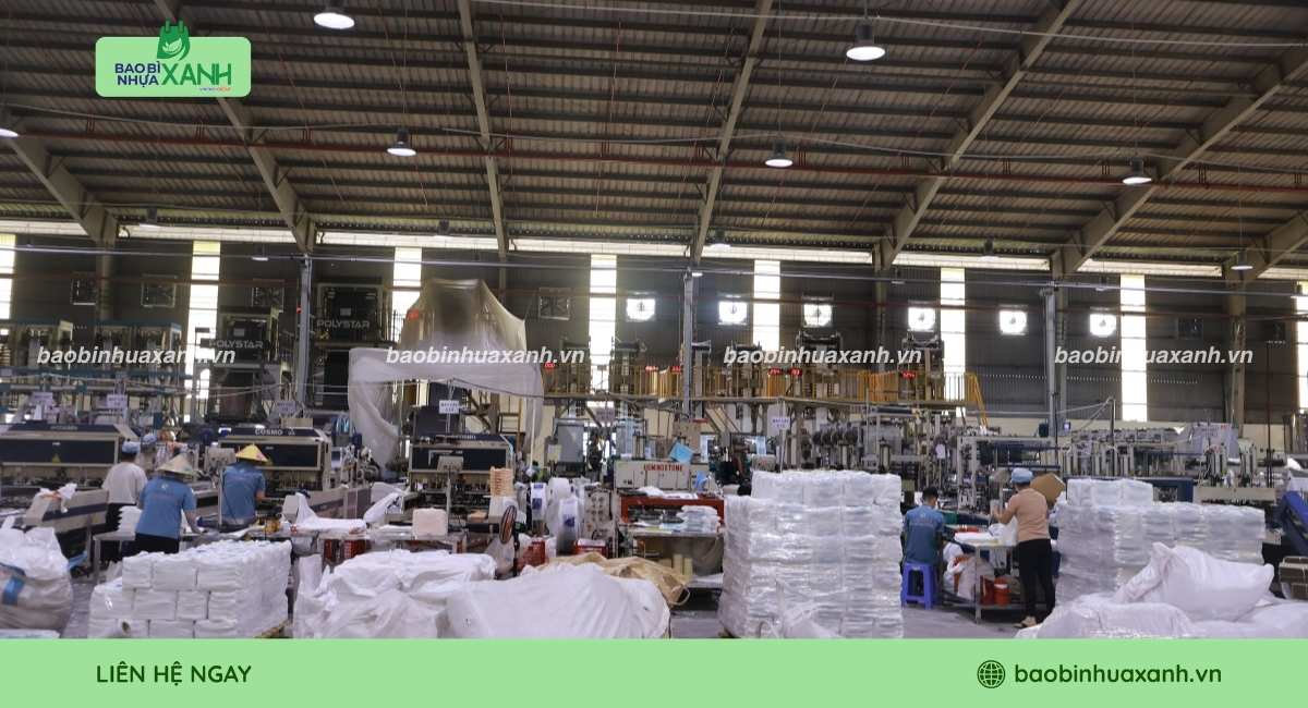 Xưởng Bao Bì Nhựa Xanh chuyên sản xuất túi nilon đựng chăn