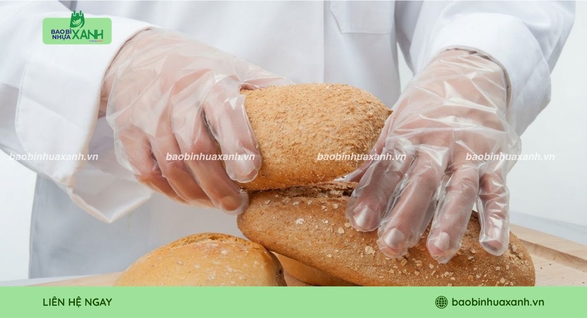 Bao tay nilon dùng trong làm bánh