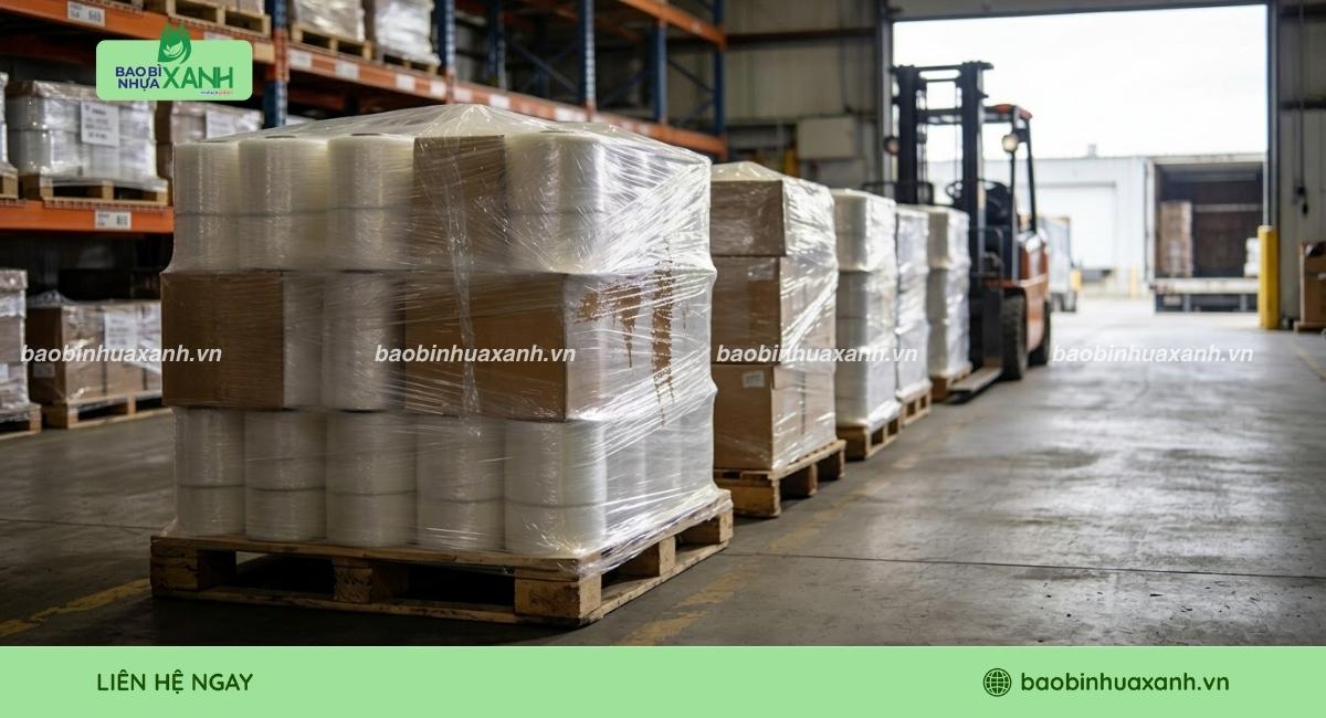 Màng PE dùng để bảo vệ hàng hóa khi lưu kho