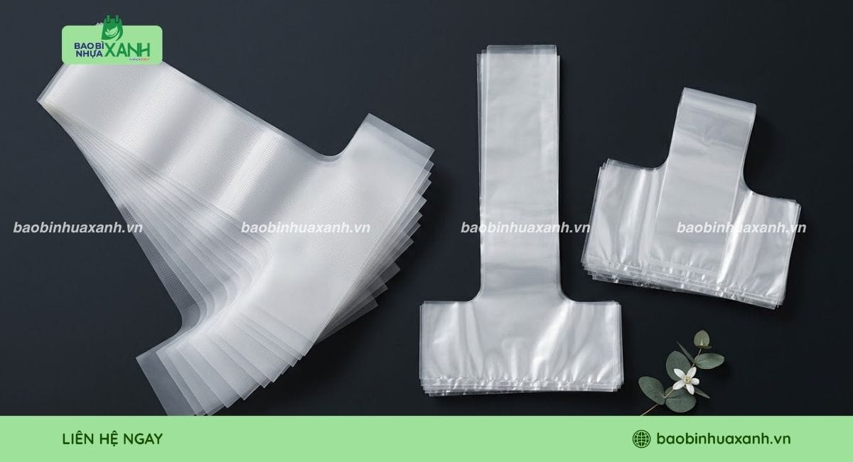 Túi chữ T tái chế trơn không in