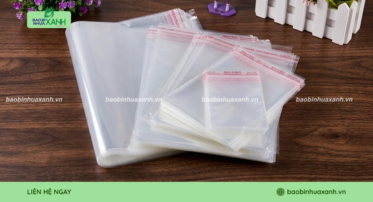 Túi dán miệng tái chế nhiều kích thước khác nhau