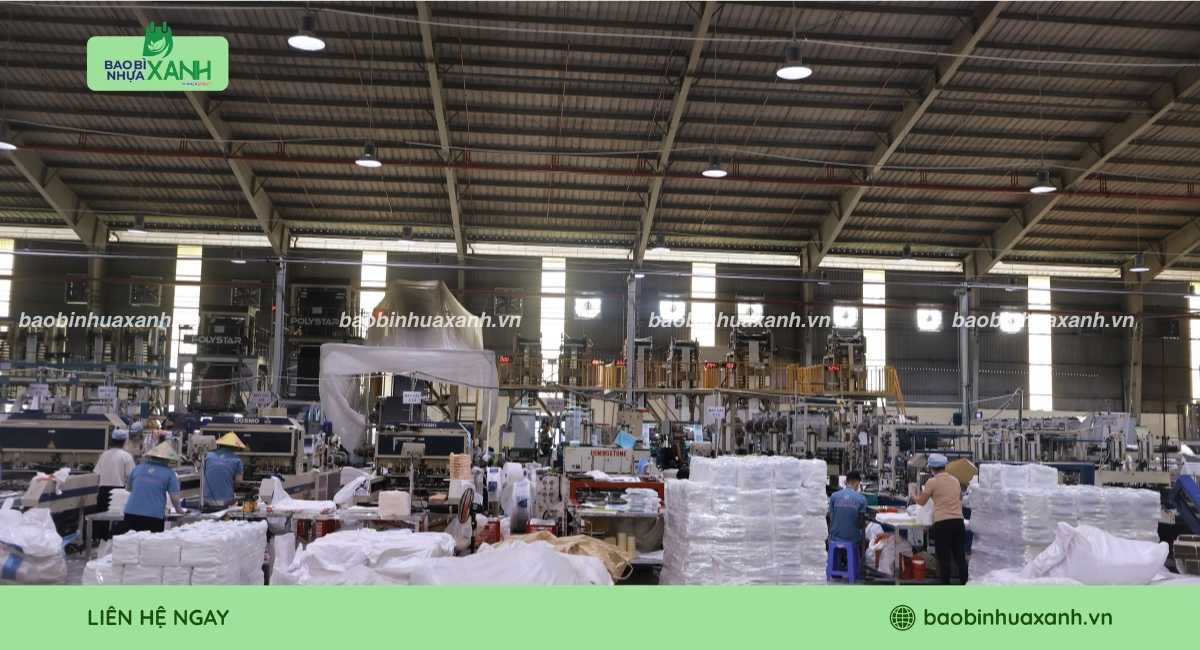 Xưởng Bao Bì Nhựa Xanh chuyên sản xuất màng PE chất lượng cao
